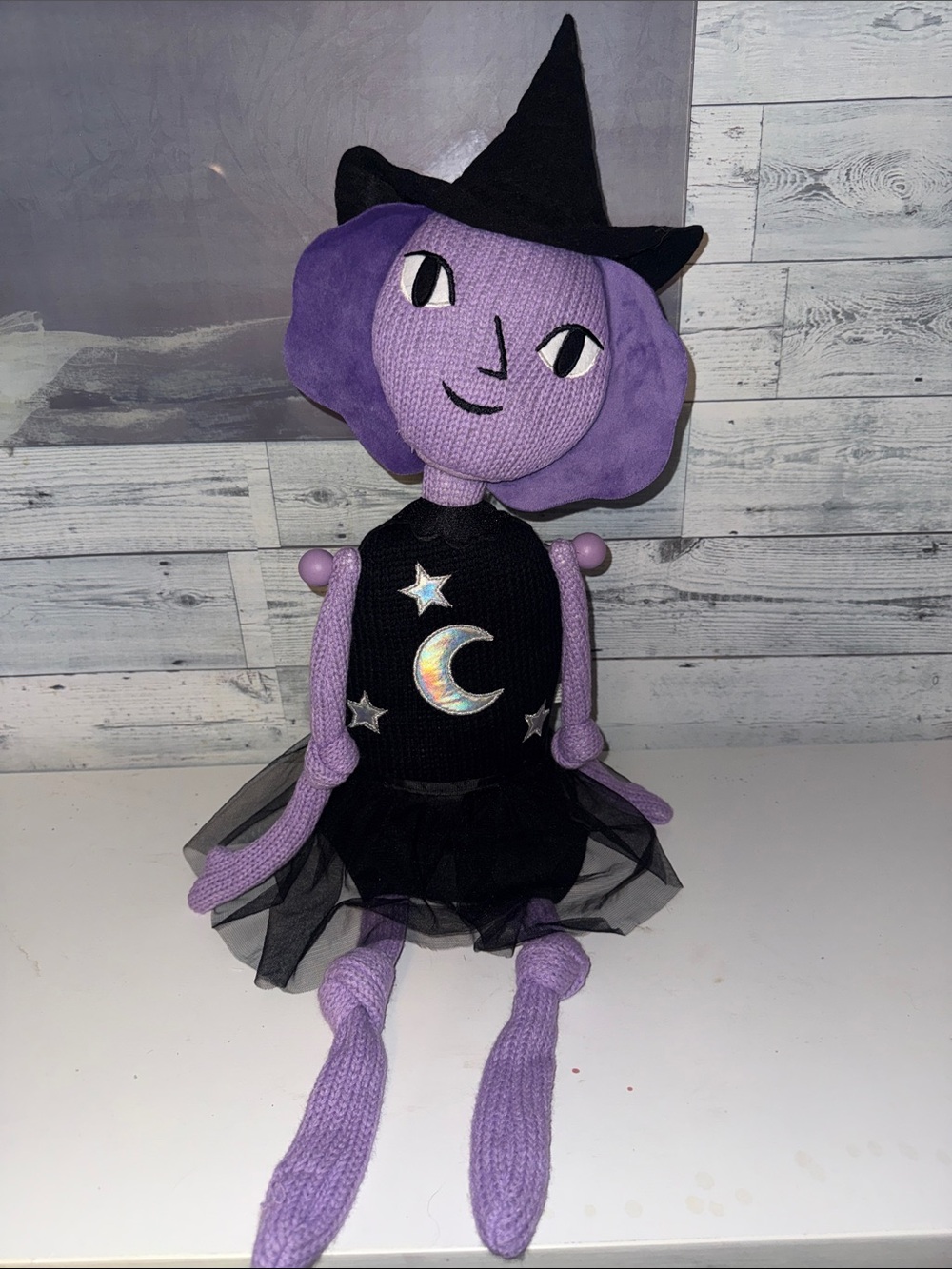 Hyde & EEK Boutique 35" Knit Witch Plush Halloween Decor NWT